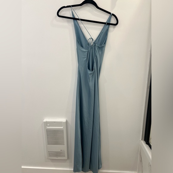 Zara blue satin dress - Picture 3 of 5